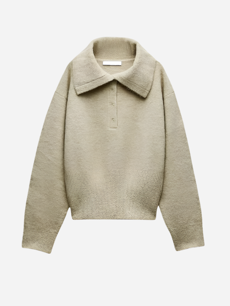 Strickpullover Eleganter Stil Und Ultimatives Komfort-Sweaters-Beige-S-WUNDERLOOK