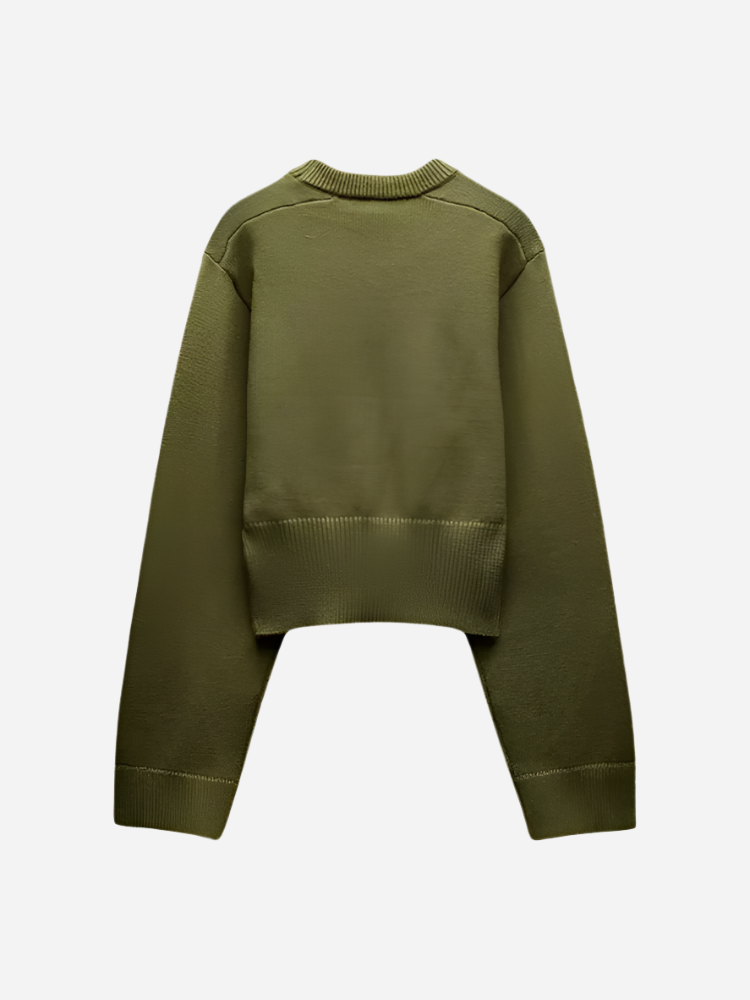 Grüne Strickpullover Ultimativer Komfort und Stil-Sweaters-Grün-S-WUNDERLOOK